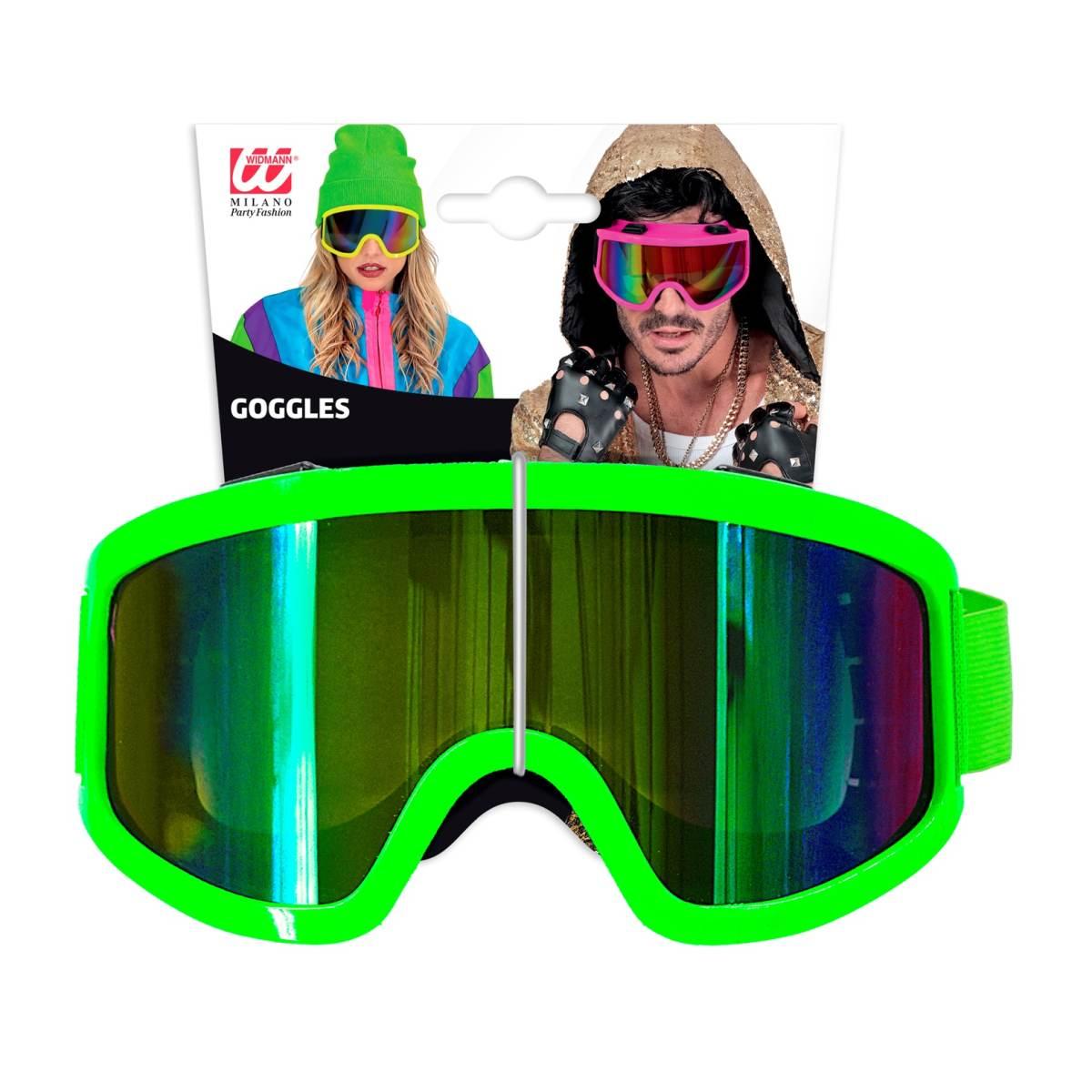 Occhiali da sci anni 80 verde fluo