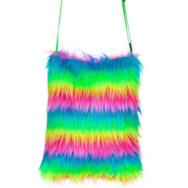 Borsa pelosa multicolor fluo