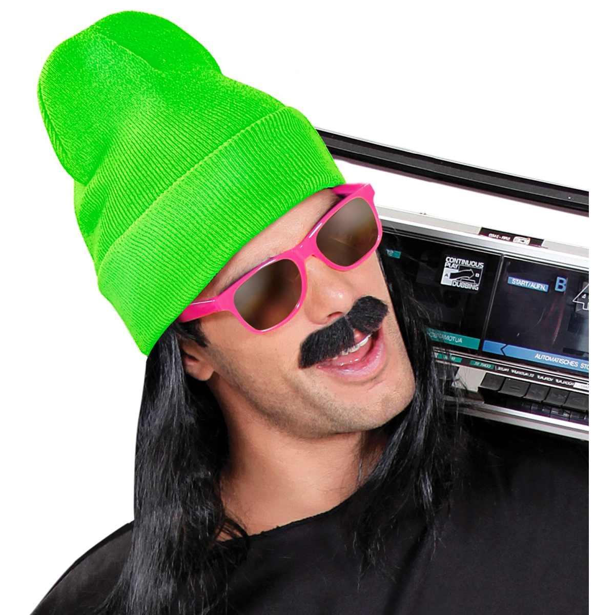 Cappello berretto verde fluo lana