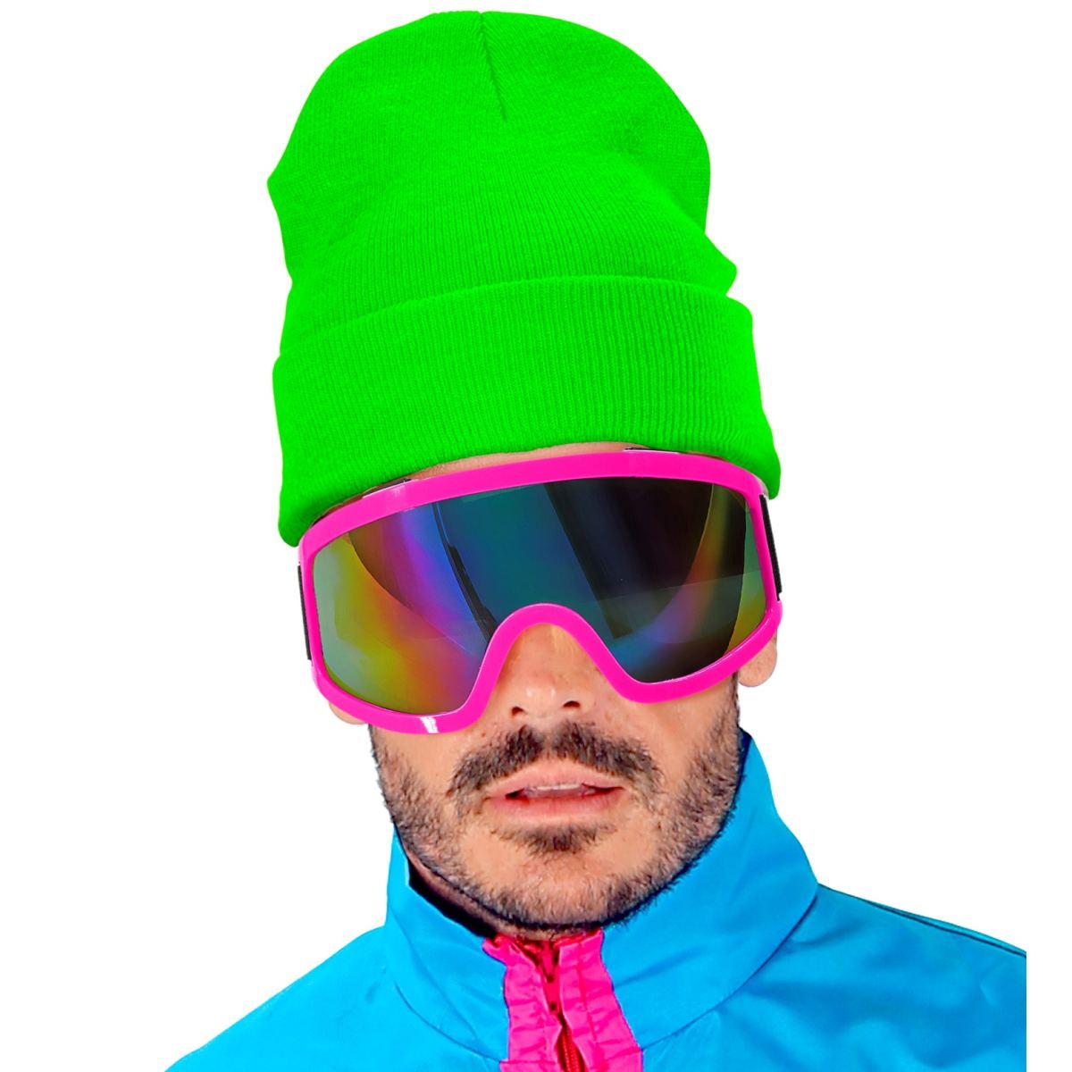 Cappello berretto verde fluo lana