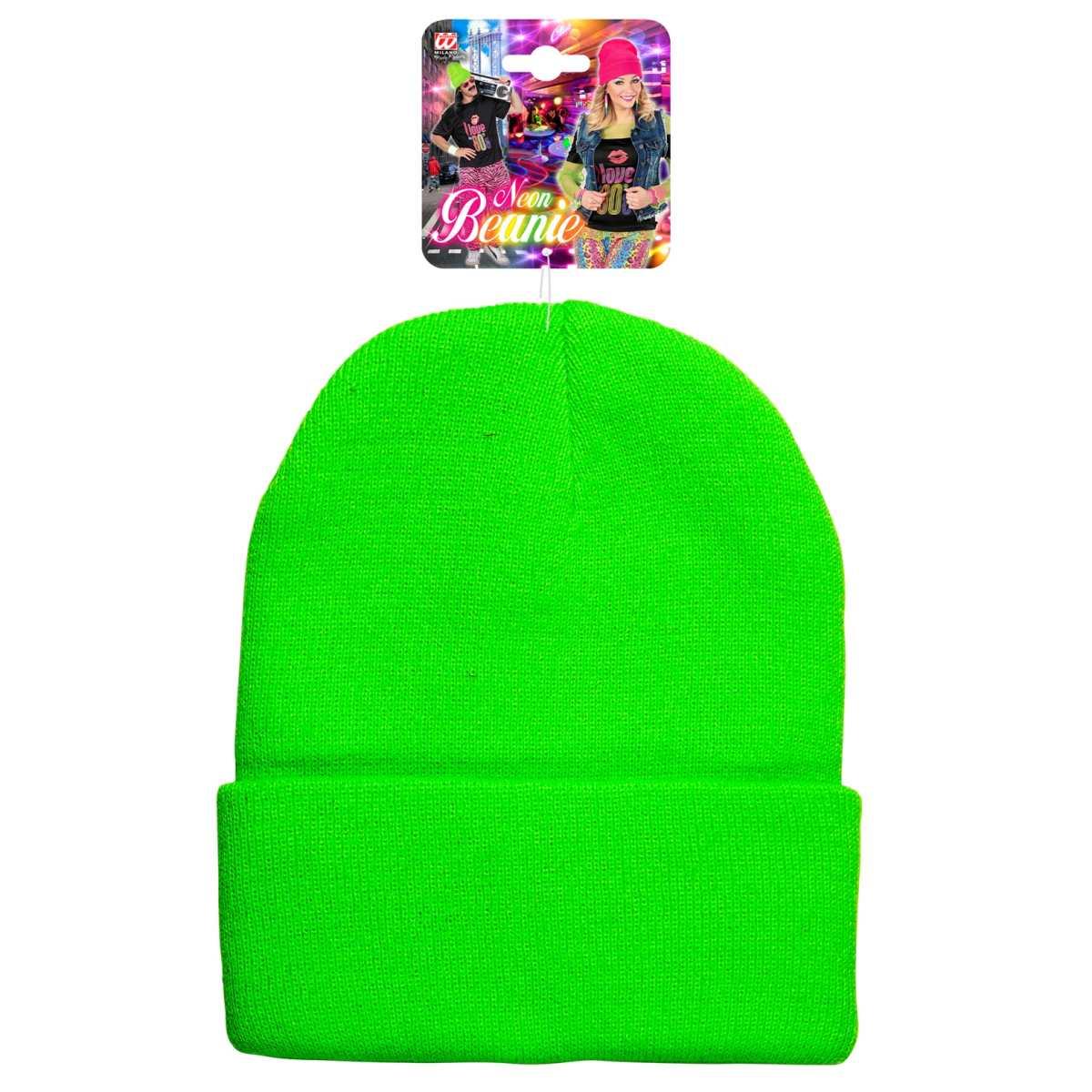 Cappello berretto verde fluo lana