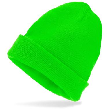Cappello berretto verde fluo lana