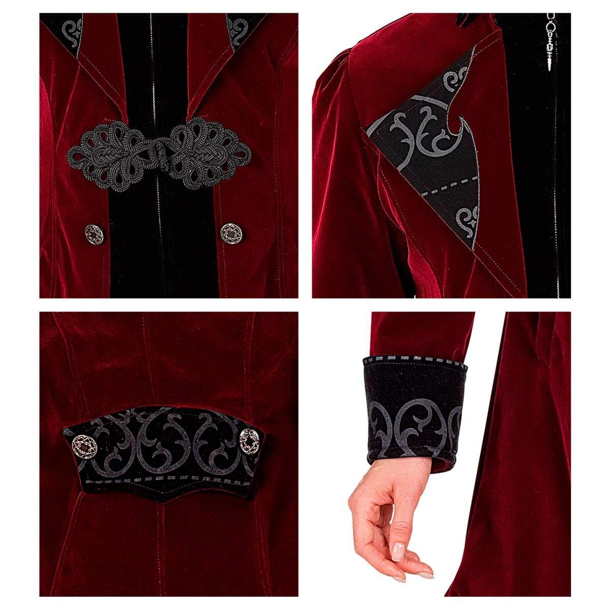 Cappotto gotico bordeaux
