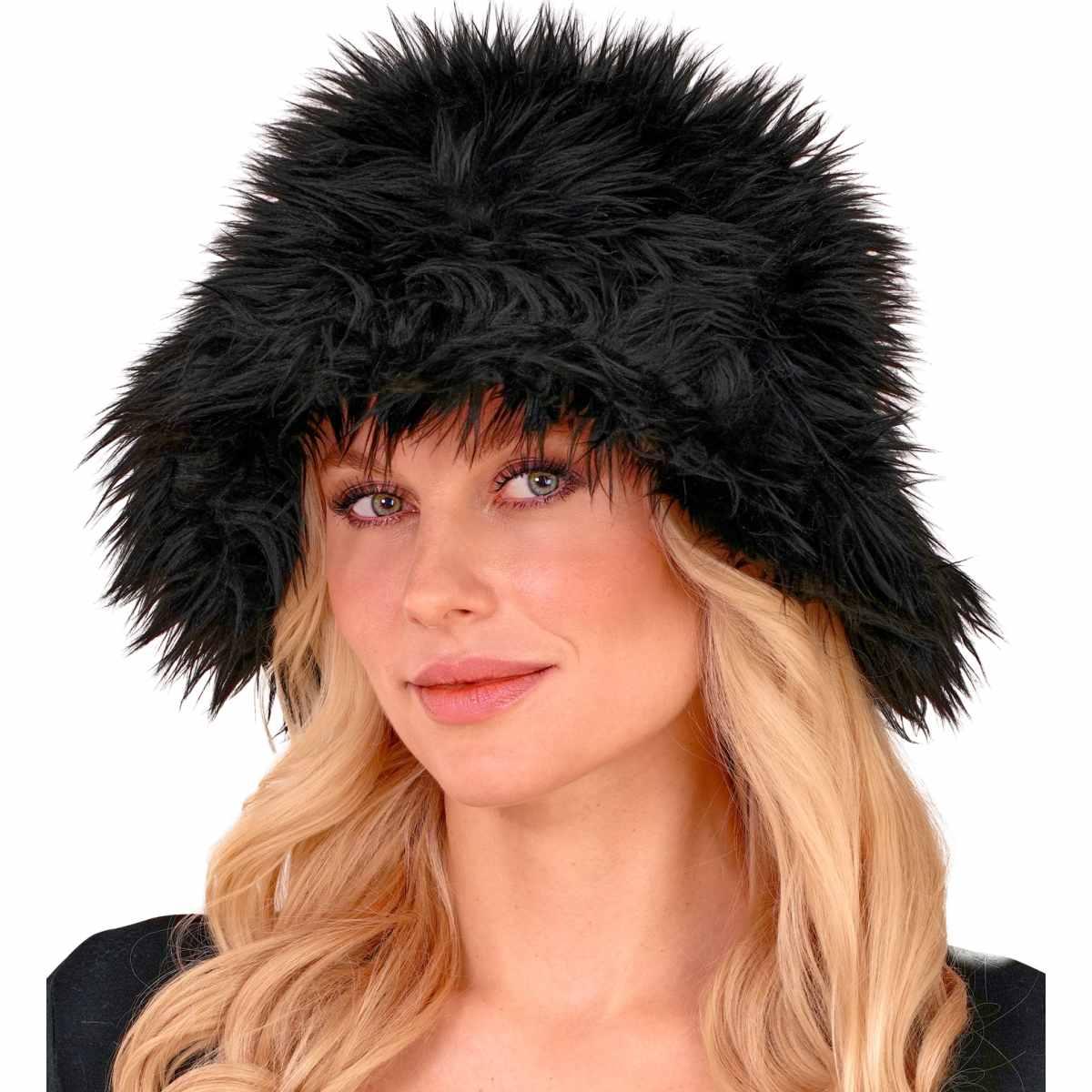 Cappello pescatore peluche nero