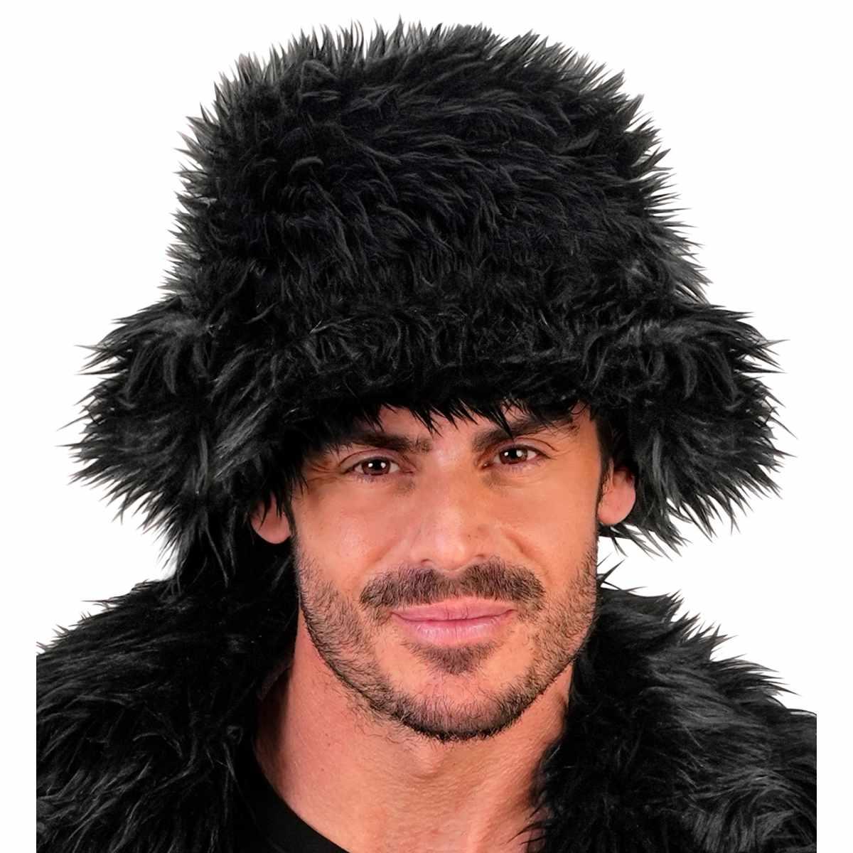 Cappello pescatore peluche nero