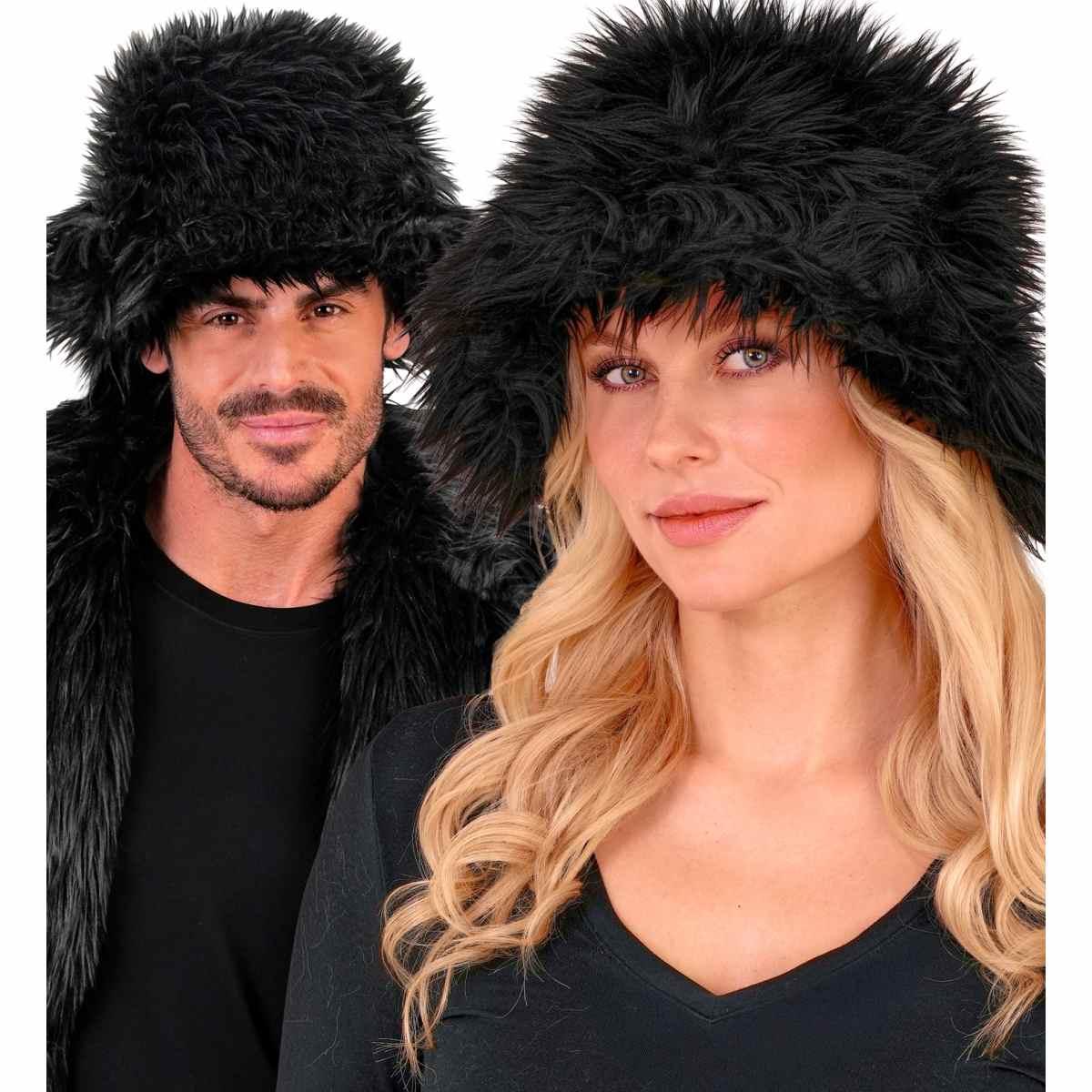 Cappello pescatore peluche nero