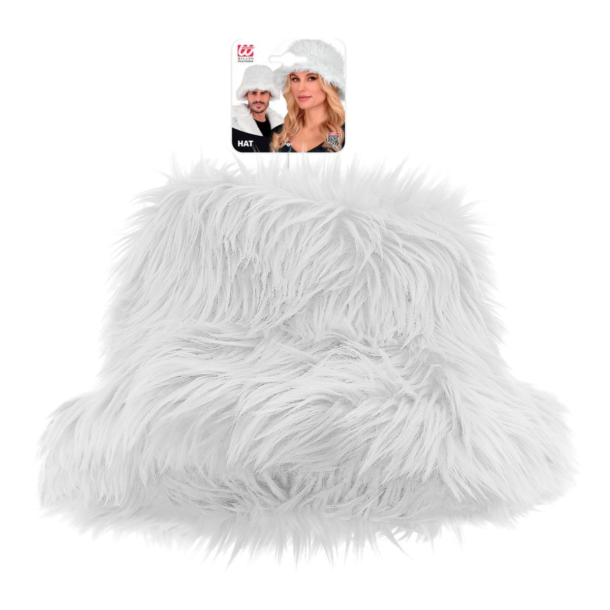 Cappello pescatore peluche bianco