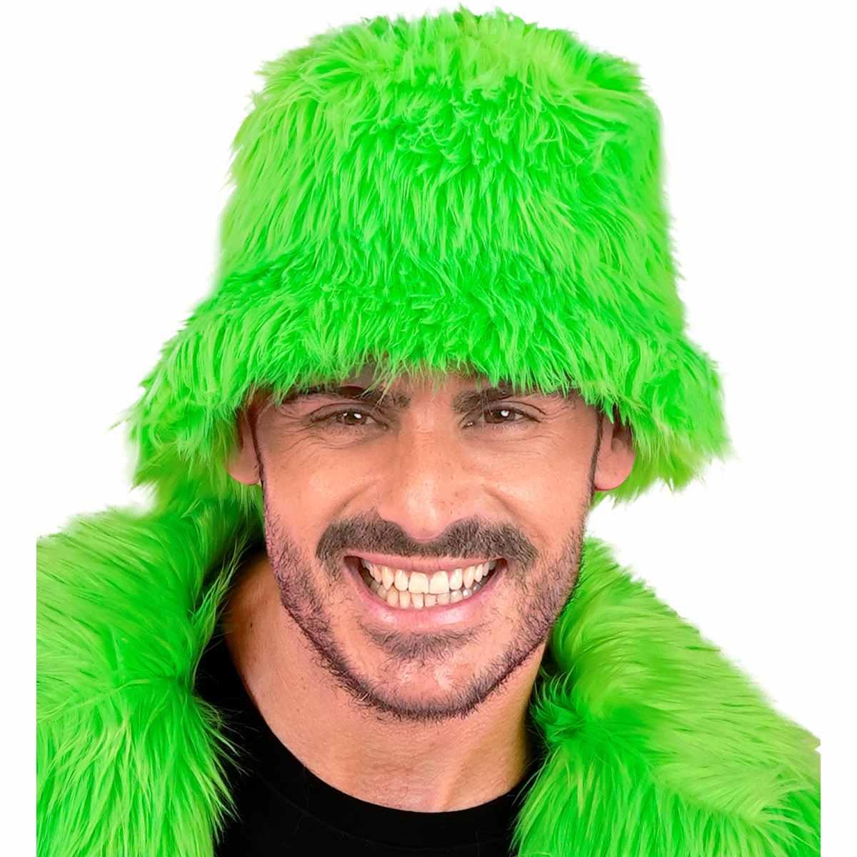 Cappello pescatore peluche verde