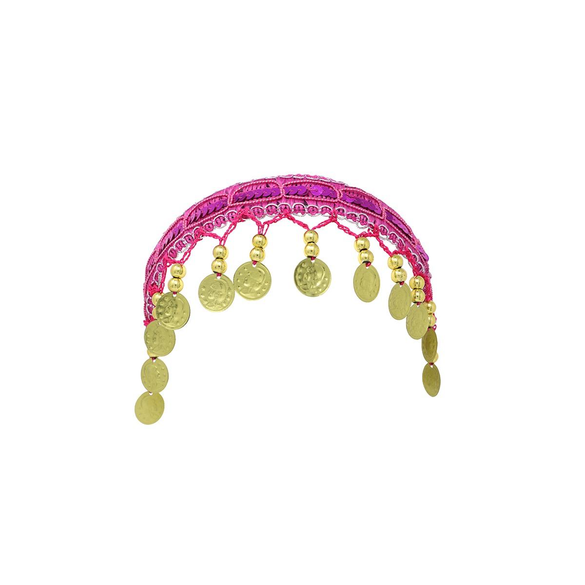 Copricapo gitana rosa monete