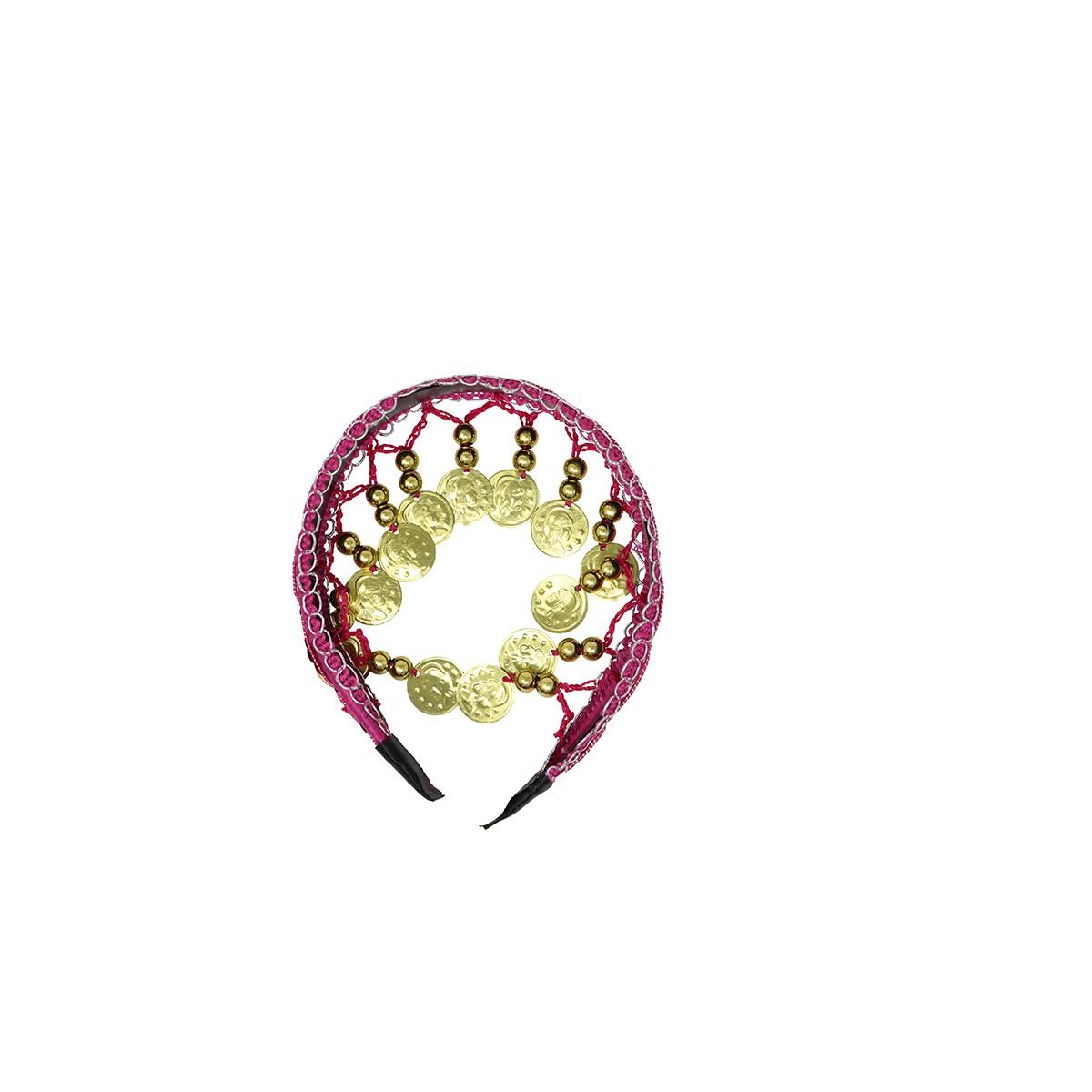Copricapo gitana rosa monete