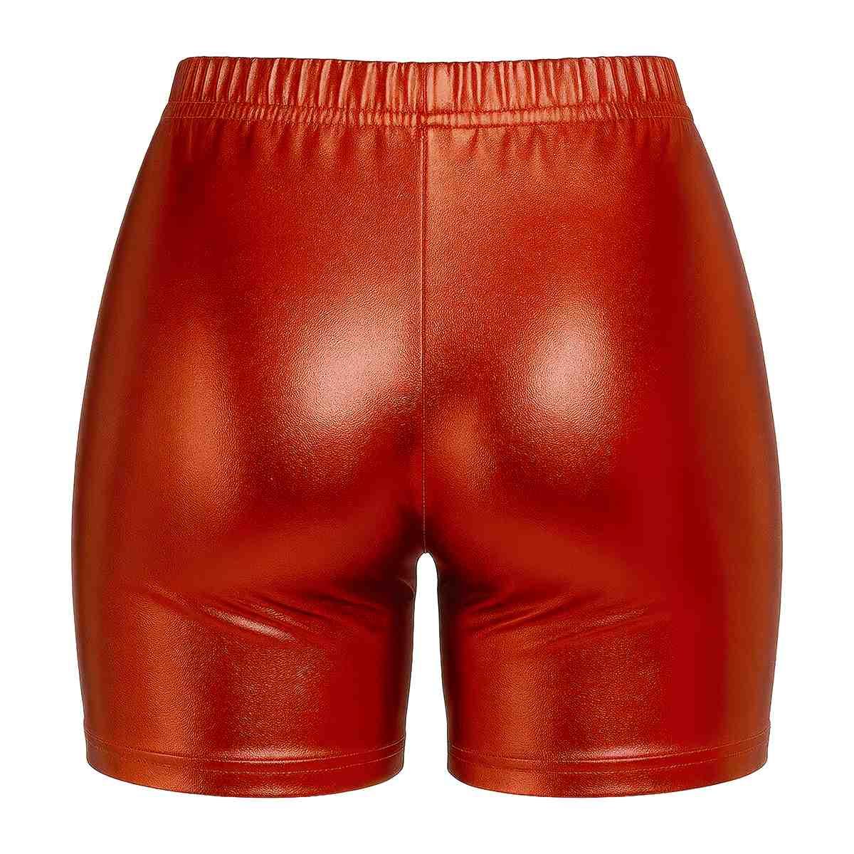 Pantaloncino rosso metallizzato