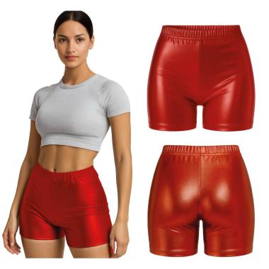 Pantaloncino rosso metallizzato