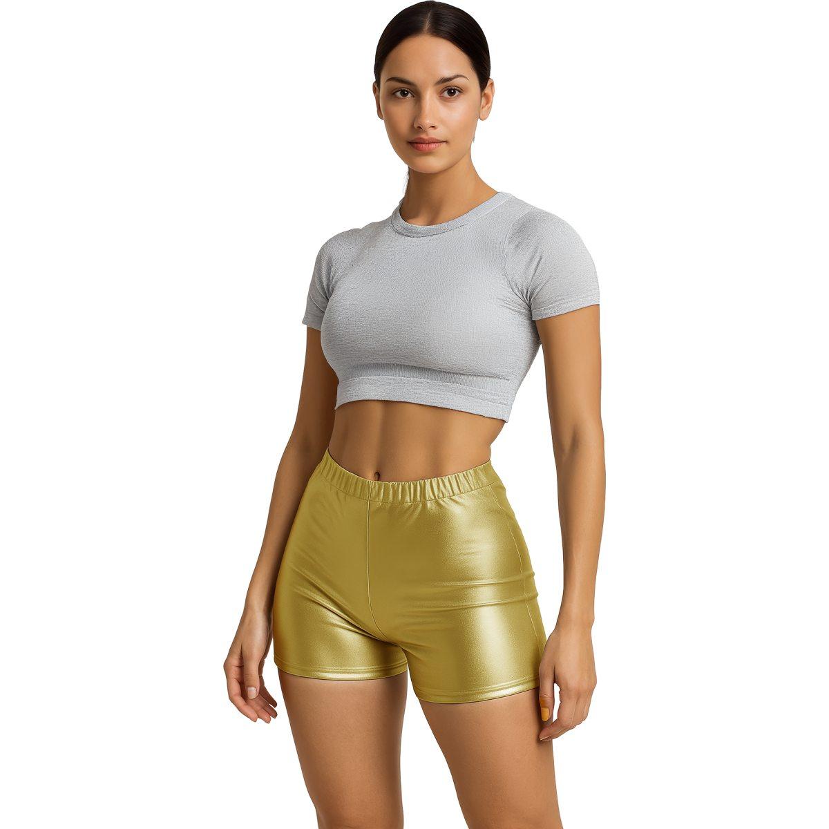Pantaloncino oro metallizzato