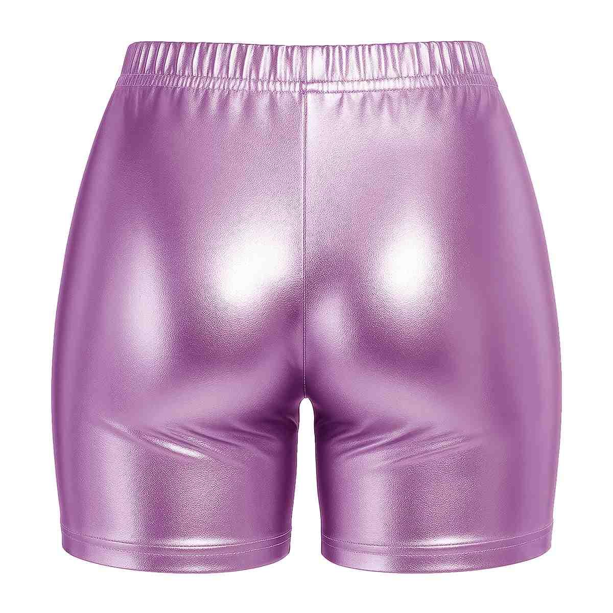 Pantaloncino rosa metallizzato