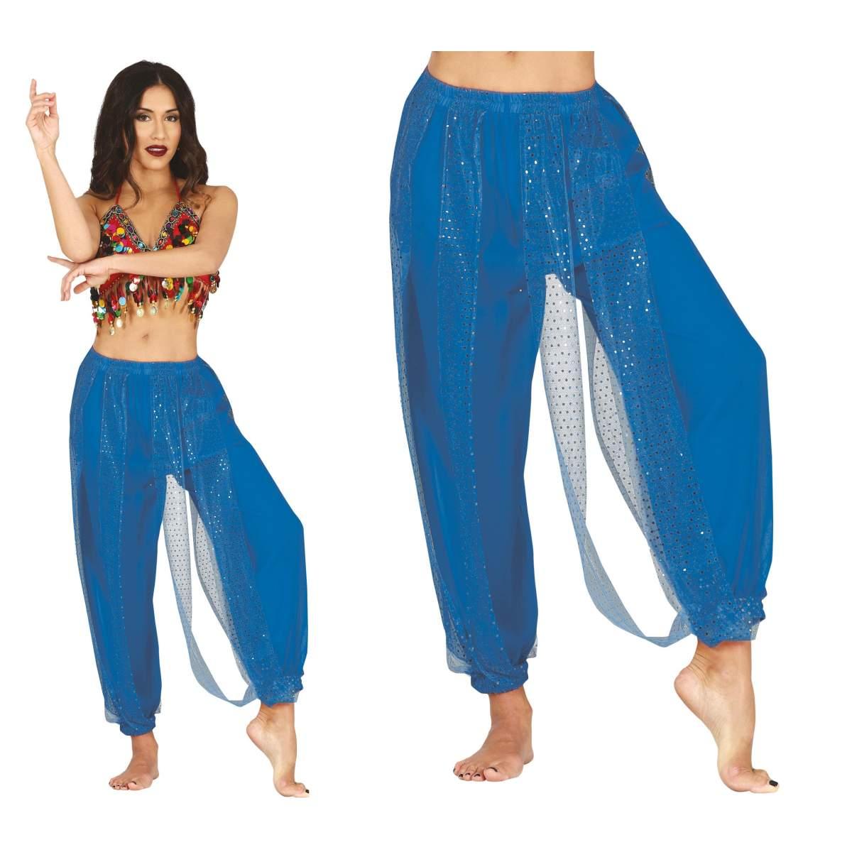 Pantalone odalisca danza del ventre blu