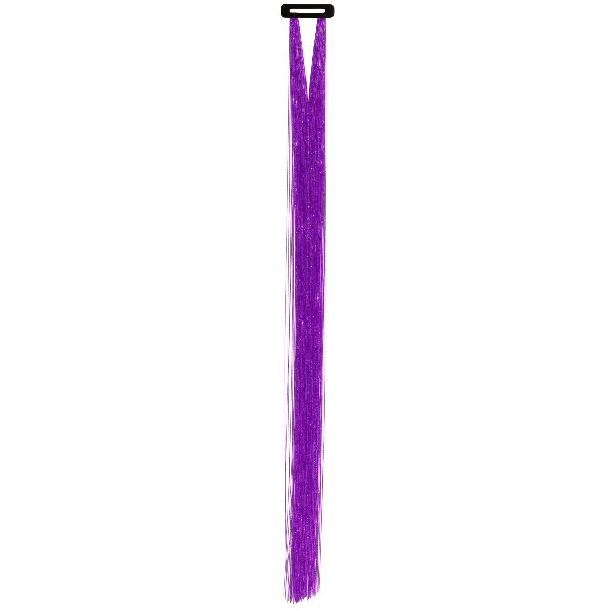 Extension capelli viola glitter Set 3 pz