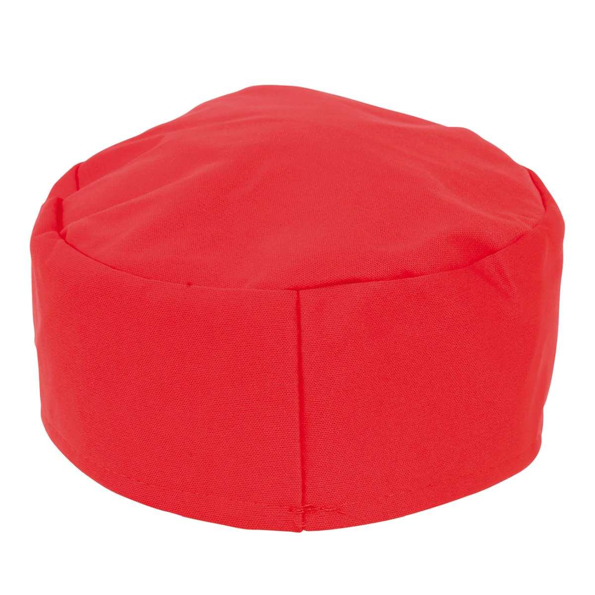 Cappello berretto tessuto rosso visiera