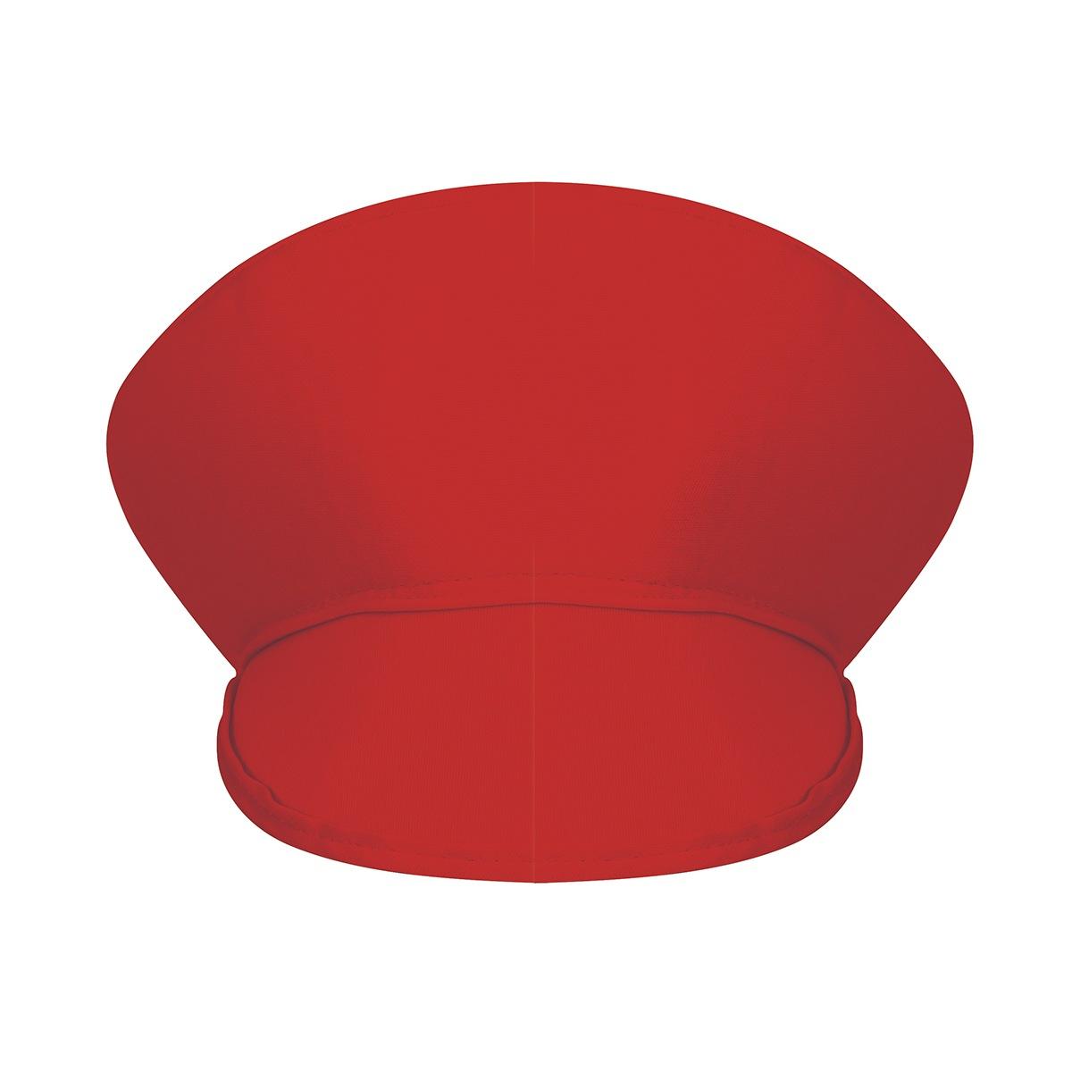 Cappello berretto tessuto rosso visiera