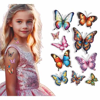 Tatuaggi rimovibili corpo farfalle