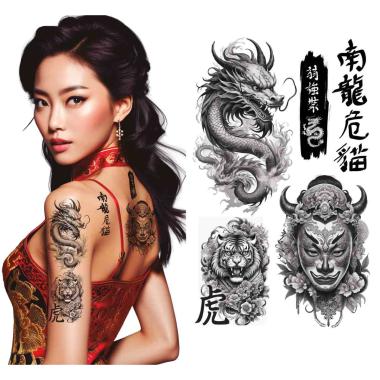 Tatuaggi rimovibili corpo asiatici