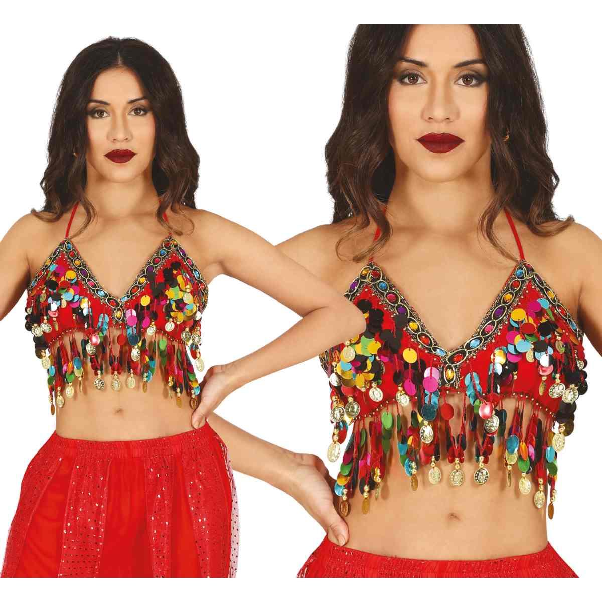 Maglia top rossa odalisca