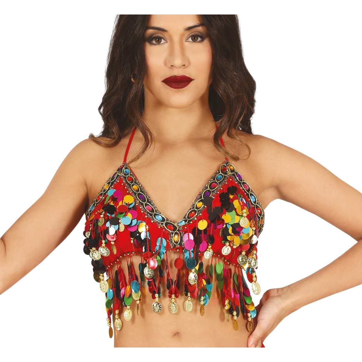 Maglia top rossa odalisca