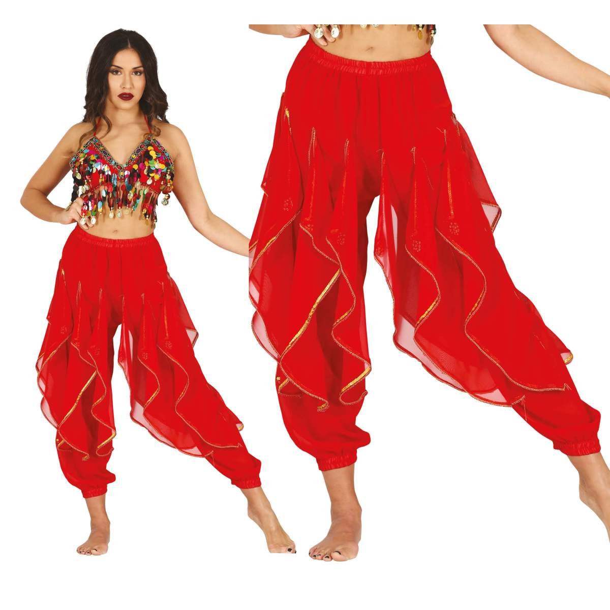 Pantalone odalisca danza del ventre rosso