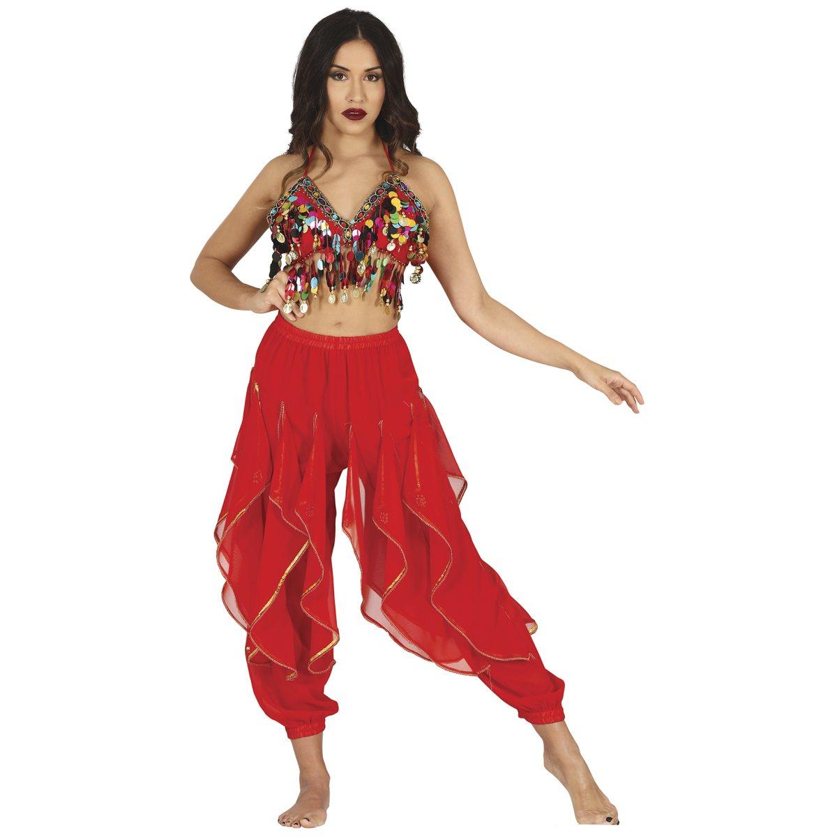 Pantalone odalisca danza del ventre rosso