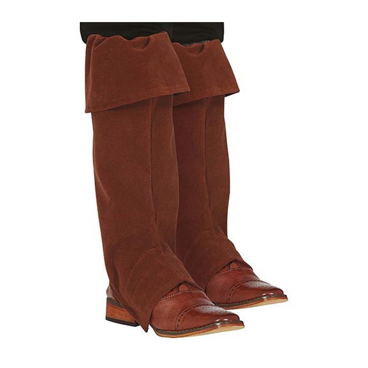 Copristivali marroni tessuto Set 2 pz