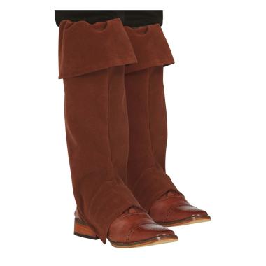 Copristivali marroni tessuto Set 2 pz