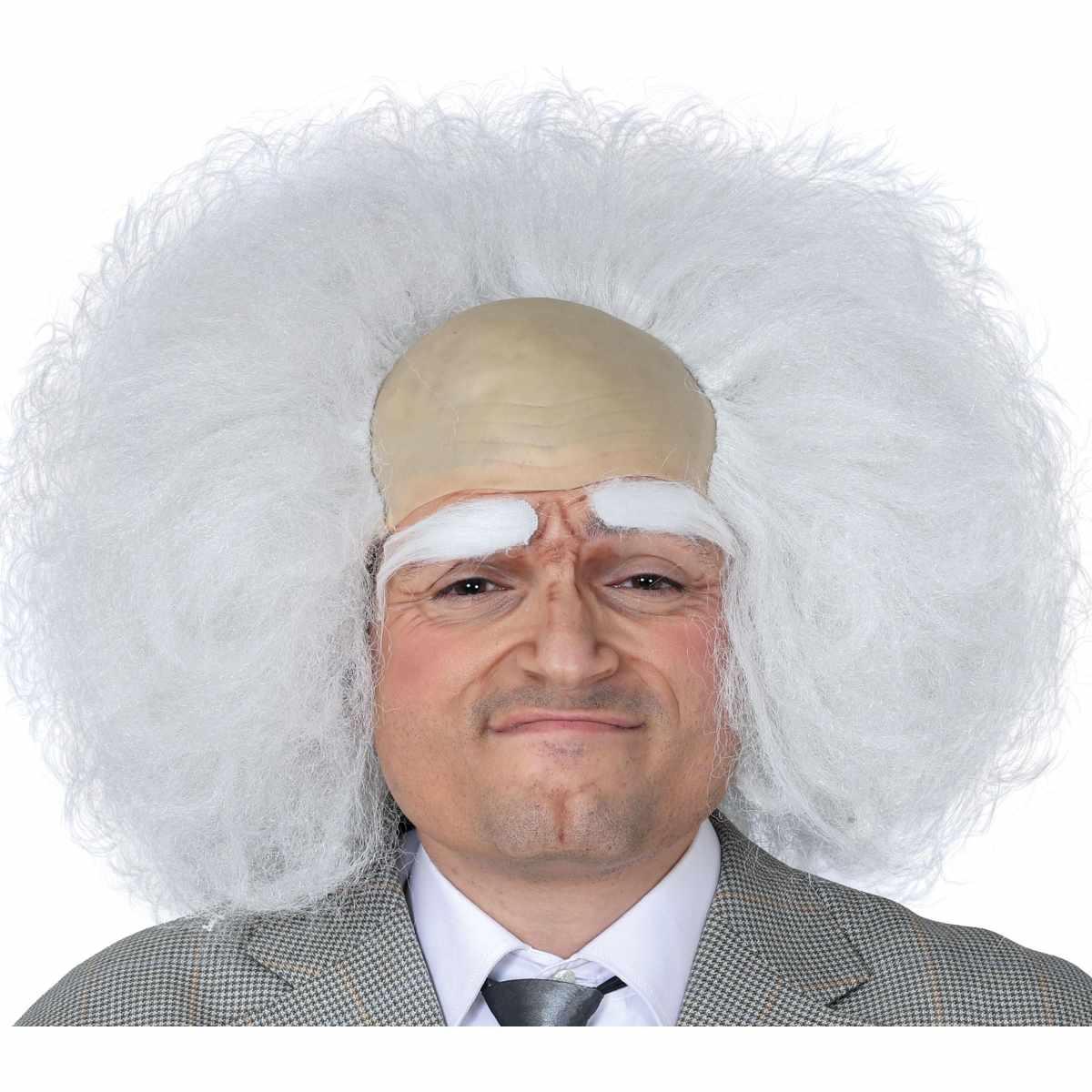 Parrucca scienziato pazzo bianca