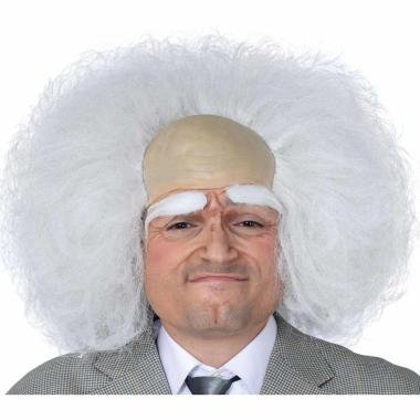 Parrucca scienziato pazzo bianca