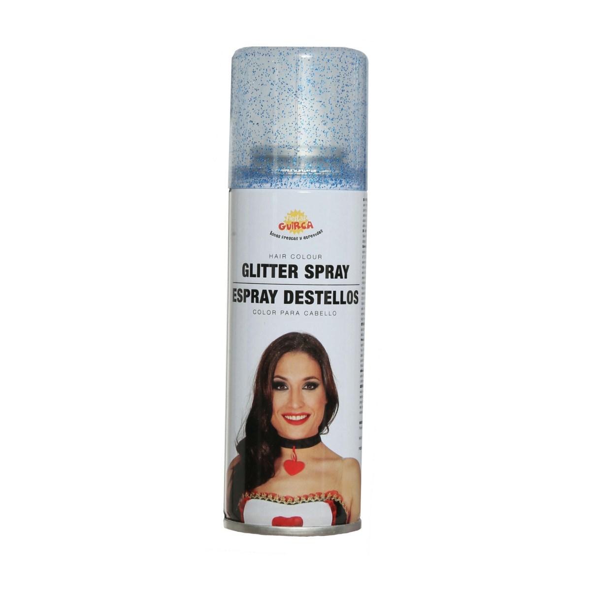 Spray capelli glitter blu ml