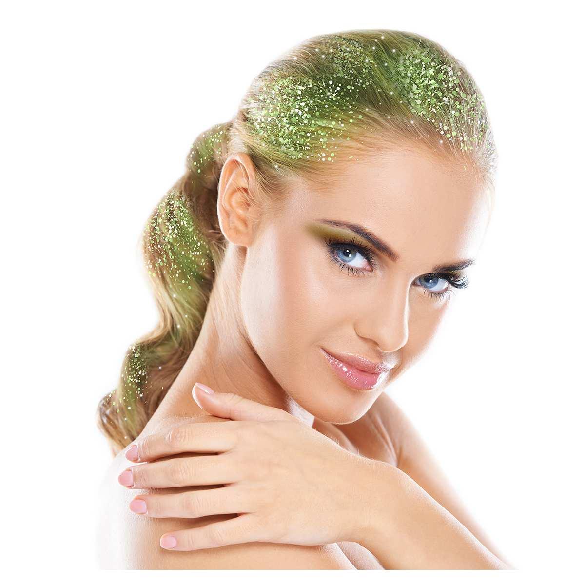 Spray capelli glitter verde ml