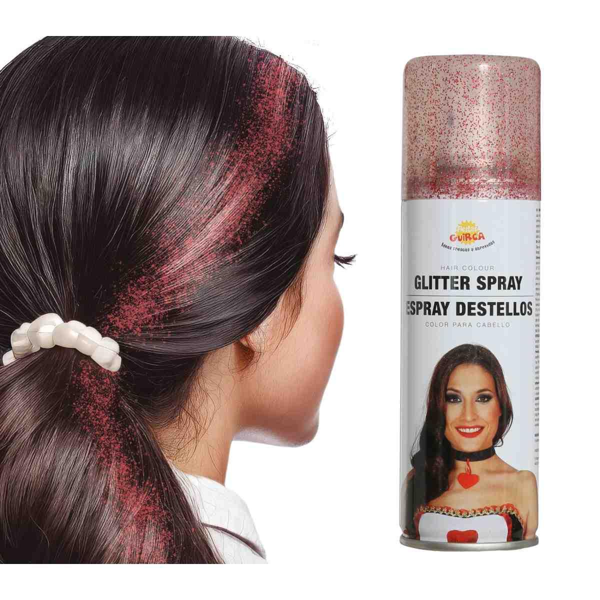 Spray capelli glitter rosso ml