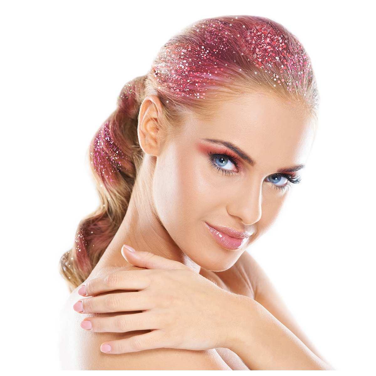 Spray capelli glitter rosso ml