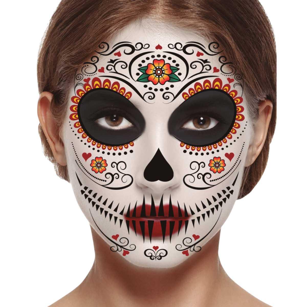 Tatuaggi viso rimovibili catrina