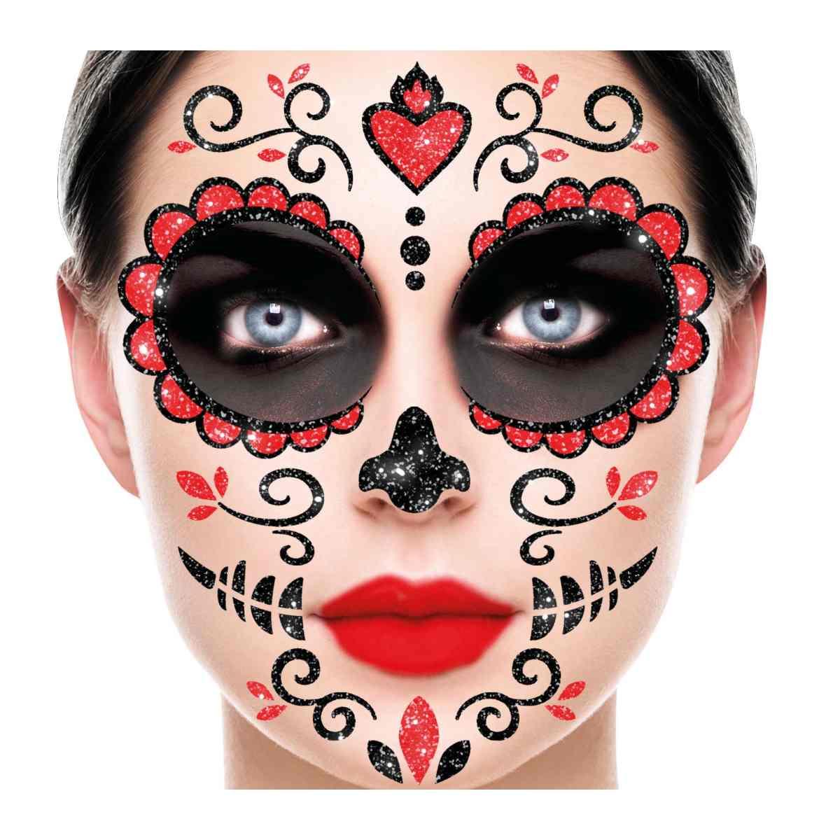 Tatuaggi viso rimovibili catrina