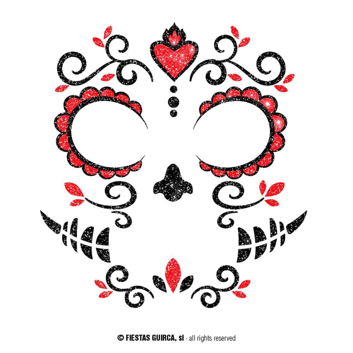 Tatuaggi viso rimovibili catrina