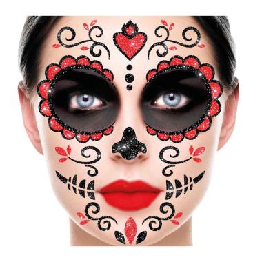 Tatuaggi viso rimovibili catrina