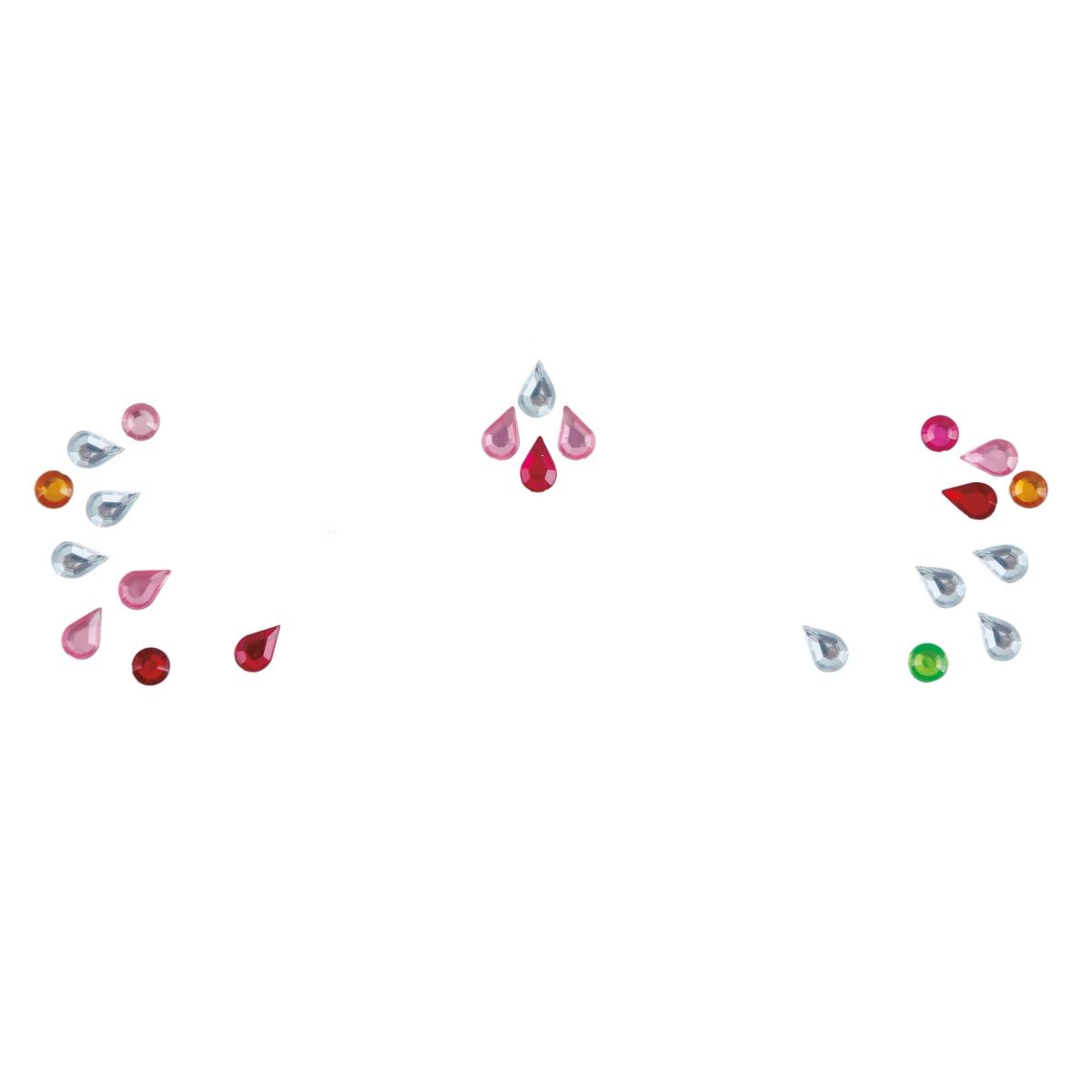 Tatuaggi viso rimovibili gocce multicolor
