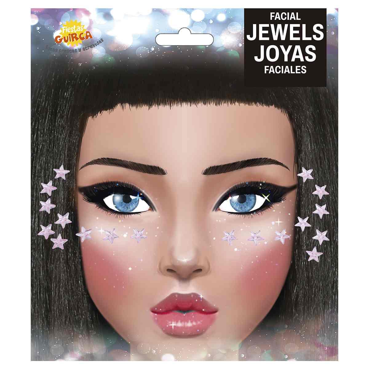 Tatuaggi viso rimovibili stelle rosa