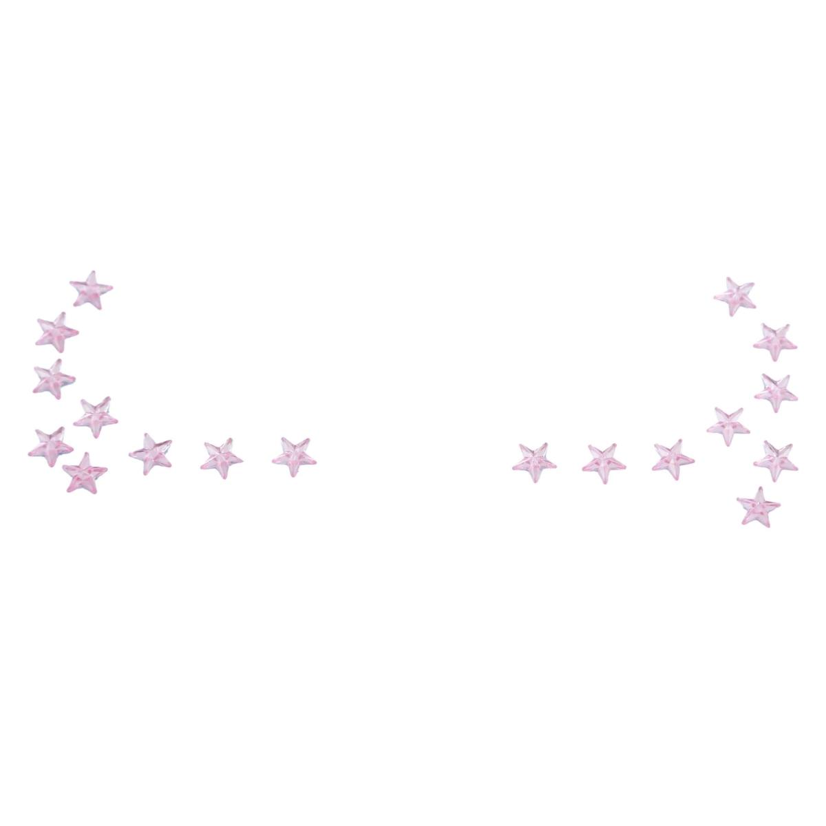 Tatuaggi viso rimovibili stelle rosa