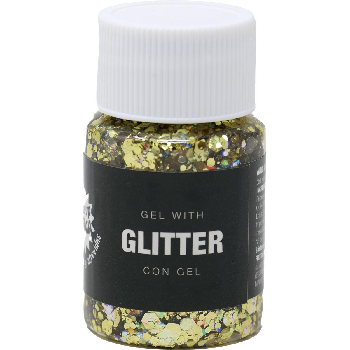 Trucco gel glitter oro