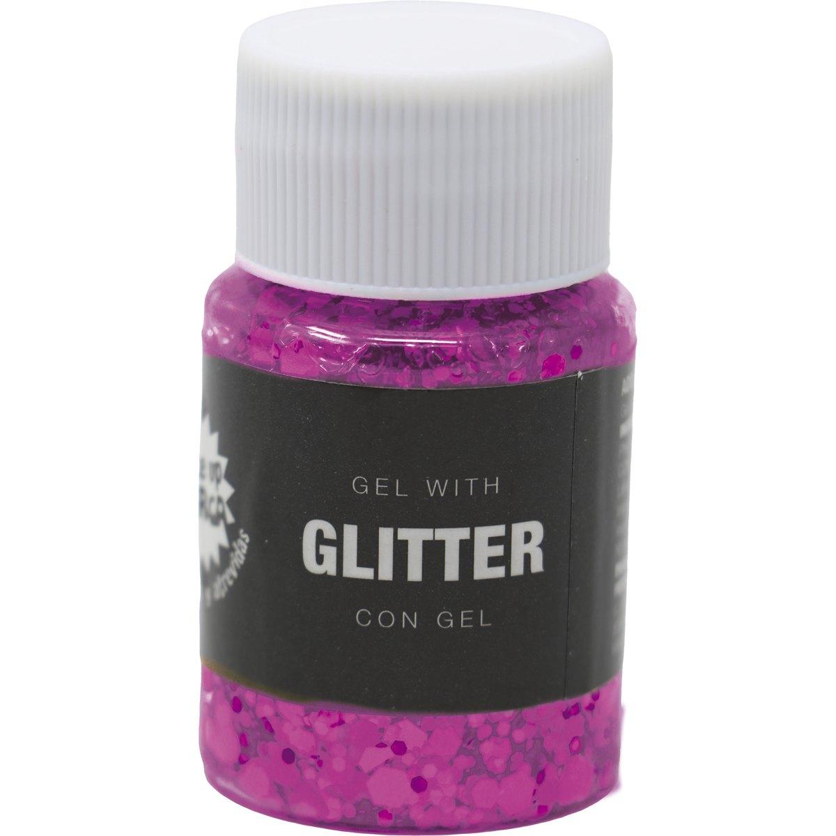 Trucco gel glitter fucsia gr