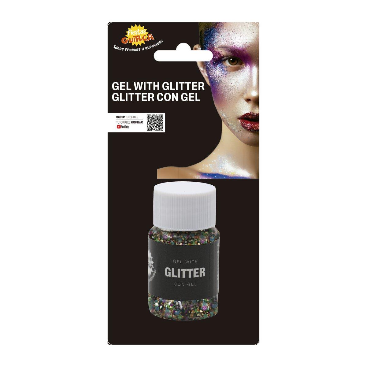 Trucco gel glitter multicolor gr