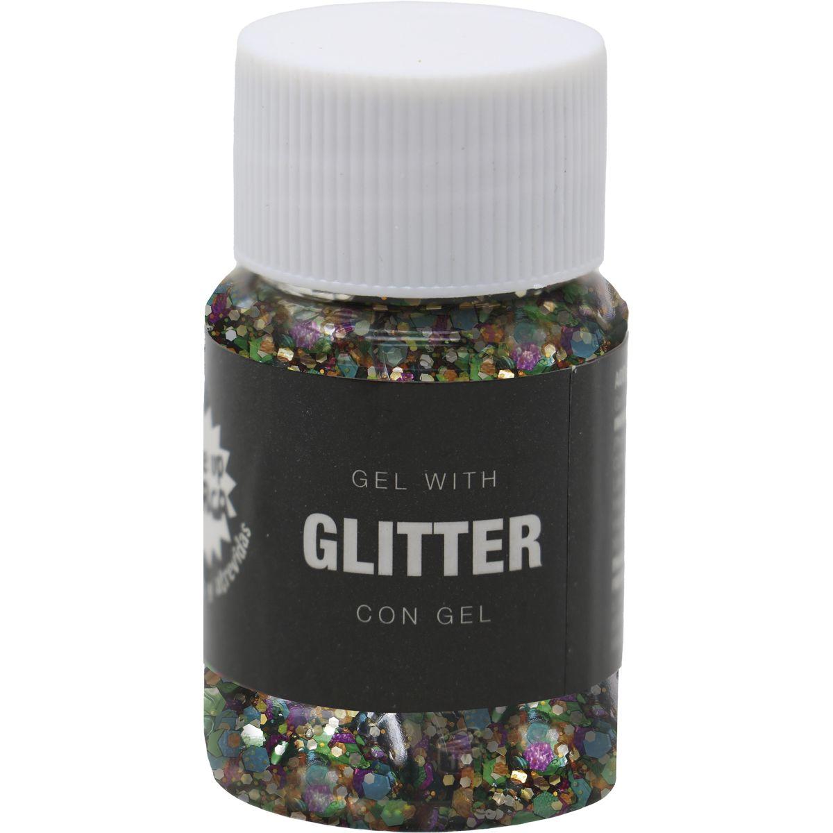 Trucco gel glitter multicolor gr