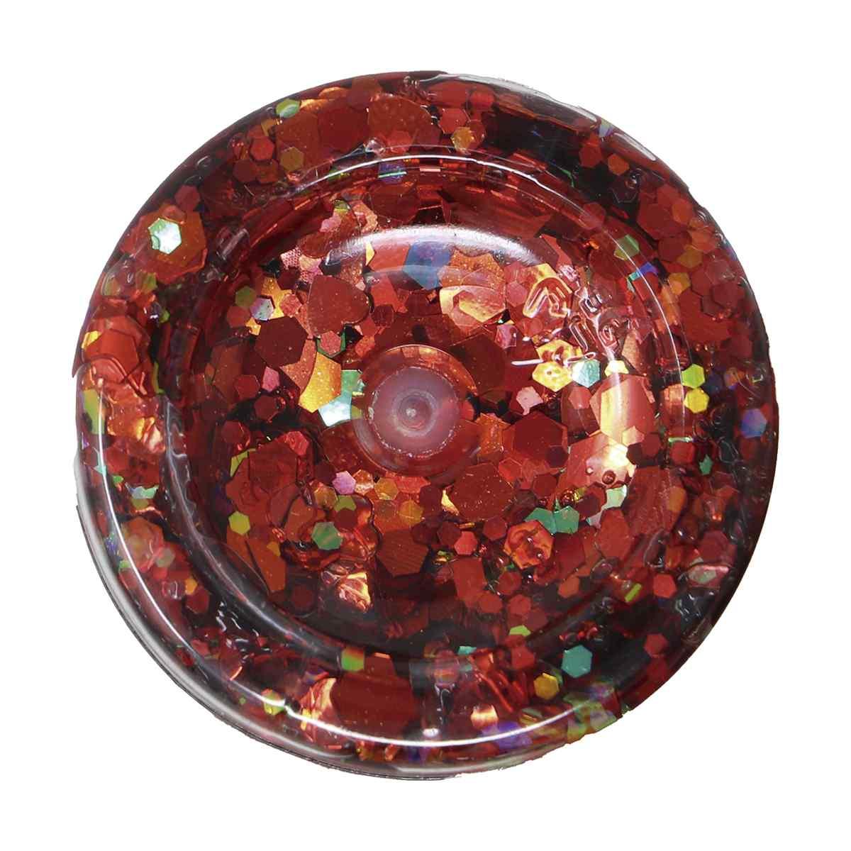 Trucco gel glitter rosso gr