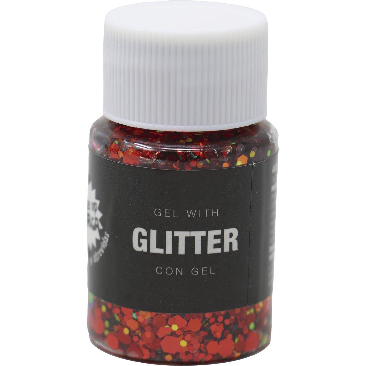 Trucco gel glitter rosso gr