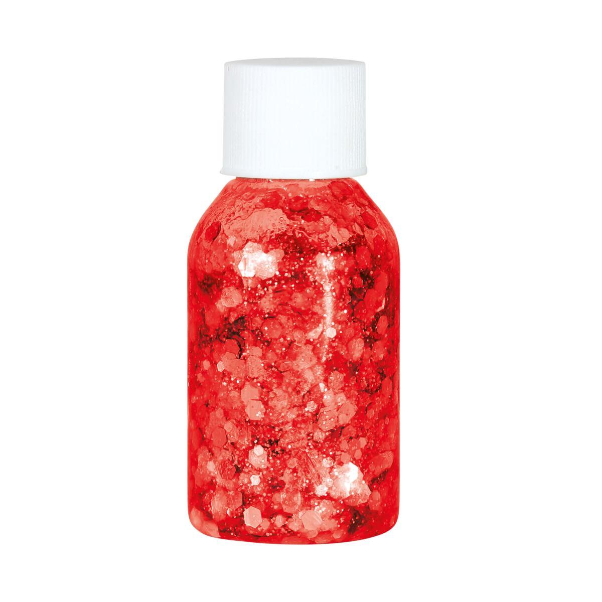 Trucco gel glitter rosso gr
